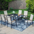 PHI VILLA 7 PCS Patio Dining Set, Aluminum Outdoor Furniture, Patio Table and by PHIVILLAThepioneerofcomfortablehouseholdsupplies