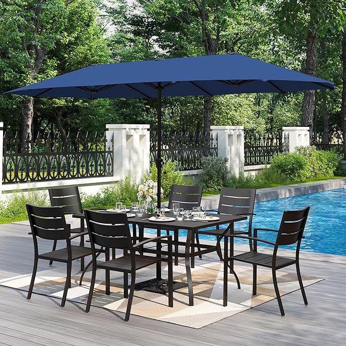 PHI VILLA 7 Pieces Outdoor Dining Set by PHIVILLAThepioneerofcomfortablehouseholdsupplies