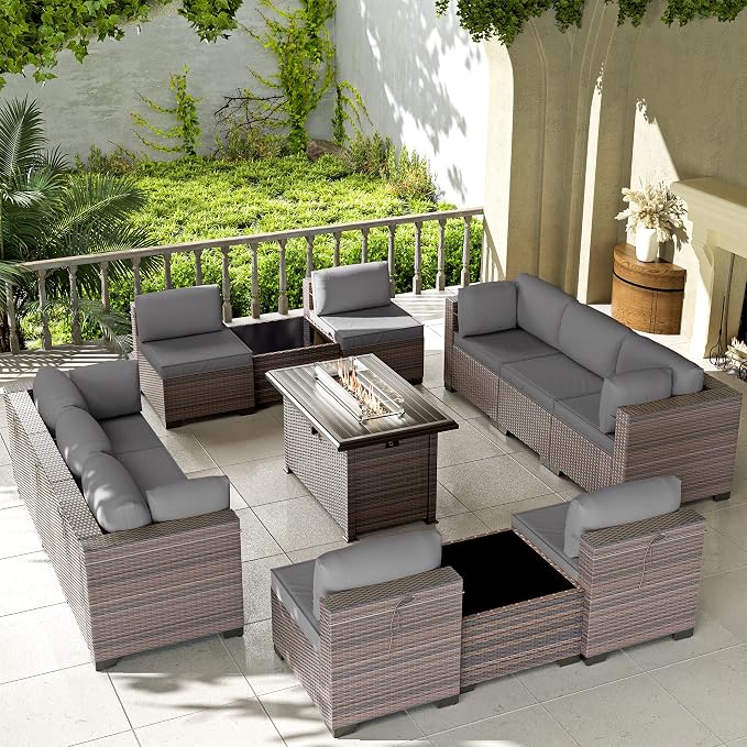 Kullavik 13 Pieces Outdoor Patio Furniture Set by KULLAVIK