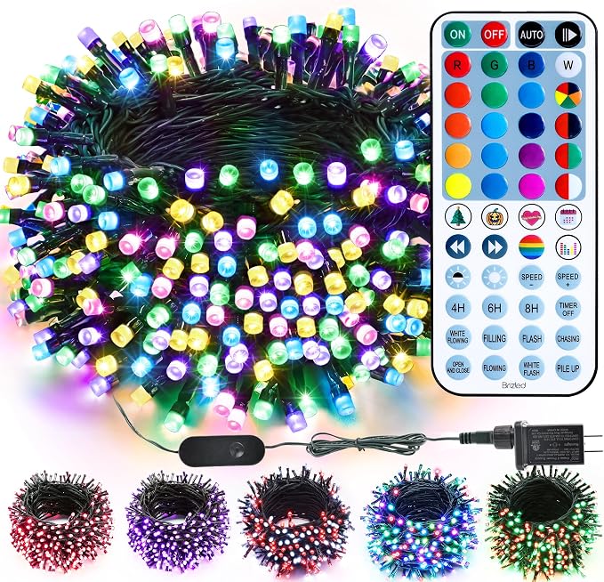 Brizled Color Changing RGB Christmas Lights, 66ft 200 LED Easter String Lights by Brizled