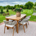 PURPLE LEAF Patio Dining Set for 6 Furniture Set Aluminum Rattan Wicker Patio by PURPLELEAF