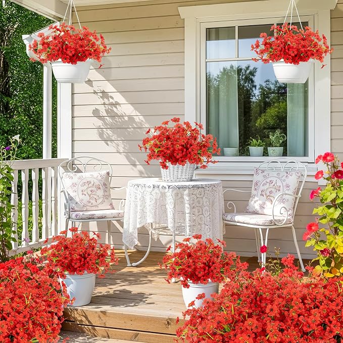 MACTING Artificial Flowers for Outdoors Fake Spring Flowers UV Resistant No - Image 8