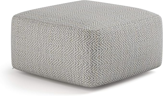 SIMPLIHOME Nate Square Pouf by SimpliHome