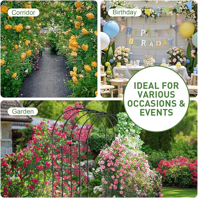 Garden Arch Trellis, Metal Arch Trellis - Image 2