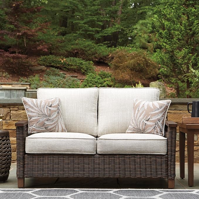 Signature Design by Ashley Paradise Trail Outdoor Loveseat - Image 2