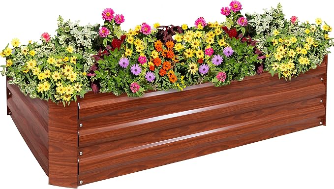 Sunnydaze 11.75" H Raised Metal Garden Bed by SunnydazeDecor