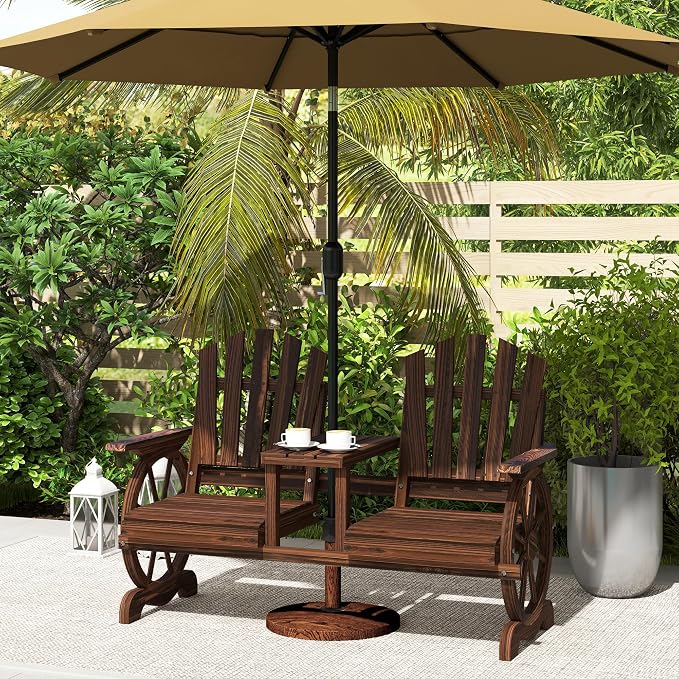 Outsunny Wooden Garden Bench - Image 9