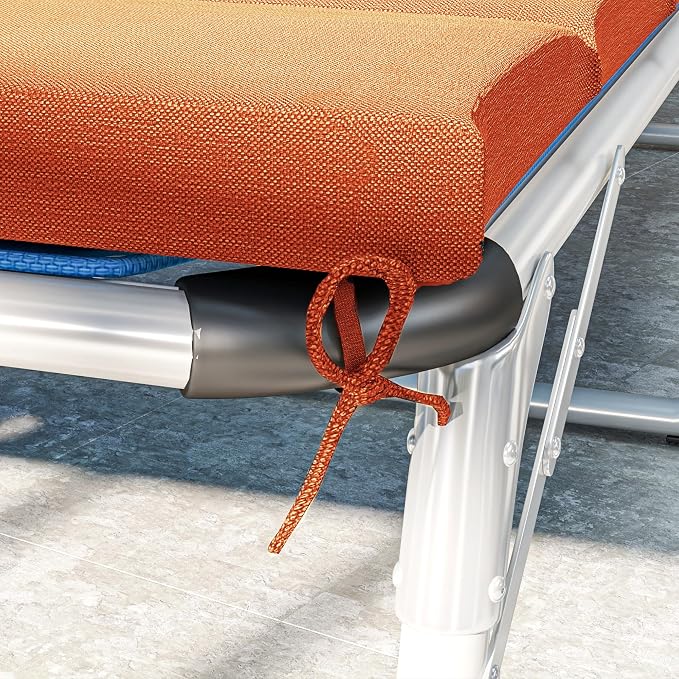 Outsunny Outdoor Lounge Chair Cushion Set of 2, Foldable Patio Chaise Lounge - Image 9