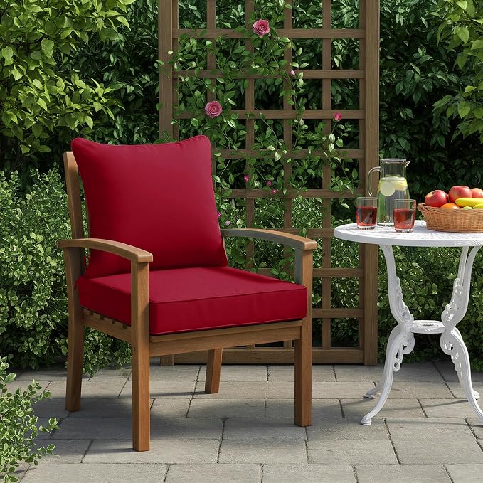 Outdoor Chair Cushions, Waterproof Back Pillow and Seat Cushion Set - Image 2