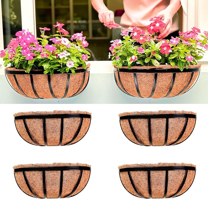 LaLaGreen Wall Planters for Outdoor Plant Deck Railing Planter Boxes for by L%C3%A1L%C3%A1Green