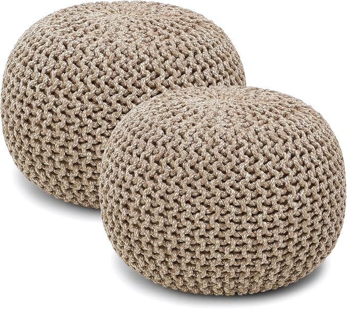 REDEARTH · Round Pouf Ottoman by REDEARTH