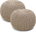 REDEARTH · Round Pouf Ottoman by REDEARTH