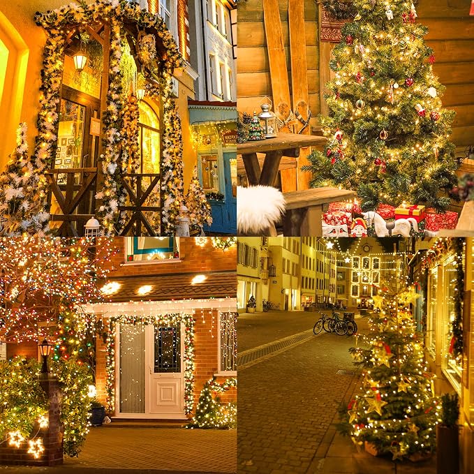 ALENEY Solar String Lights Outdoor, 99 Feet 300 LEDs 8 Modes Solar Fairy Lights - Image 7