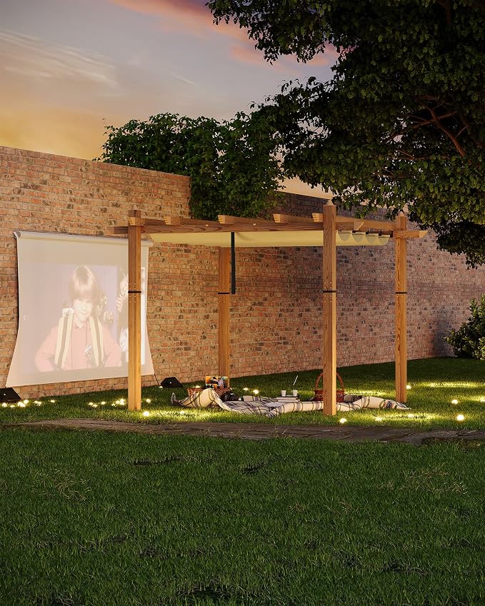 10x10 Ft Aluminum Pergola Outdoor Gazebo - Image 7