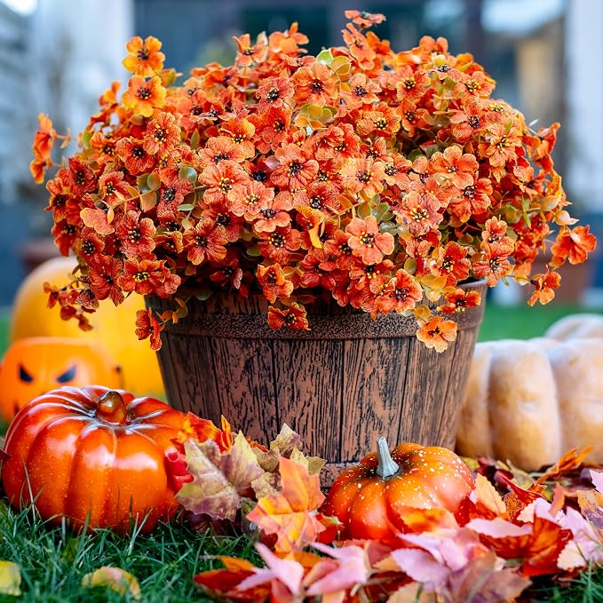 Artificial Fall Flowers Outdoor Fake Mums - Image 8