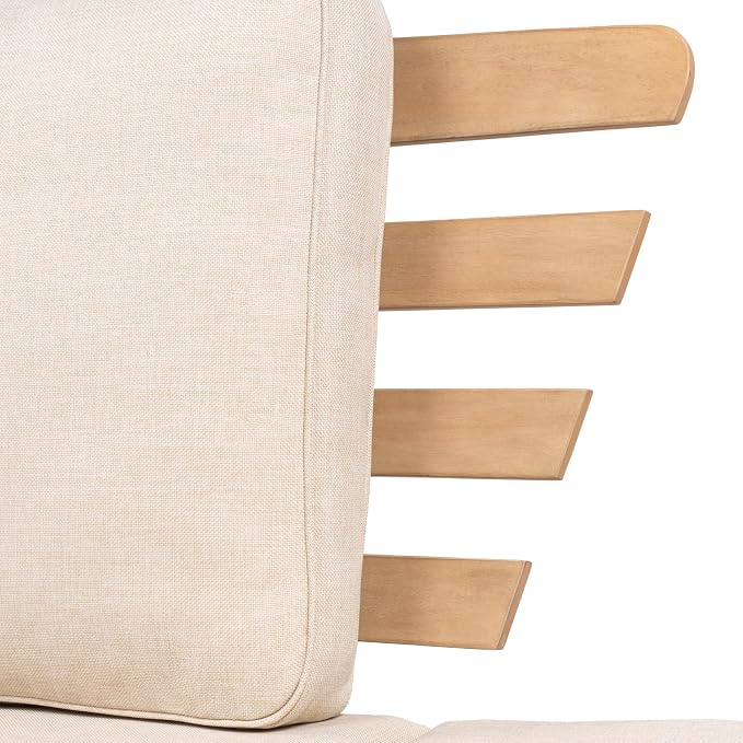JONATHAN Y SFB1000A Hartley 2-Seat Modern Scandinavian Folding Wood Outdoor Day - Image 8
