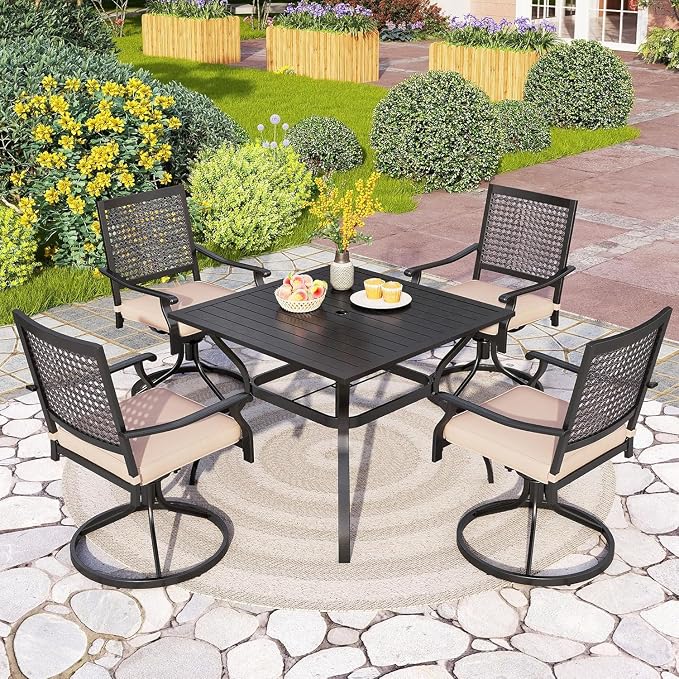PHI VILLA 5 Pieces Outdoor Dining Set - Image 6