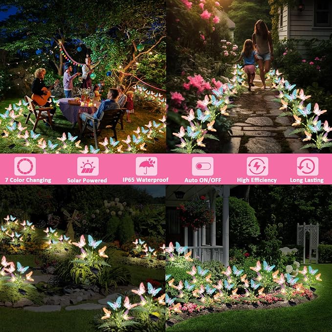 Solar Lights Outdoor Decorations Waterproof Newest Solar Garden Lights - Image 6