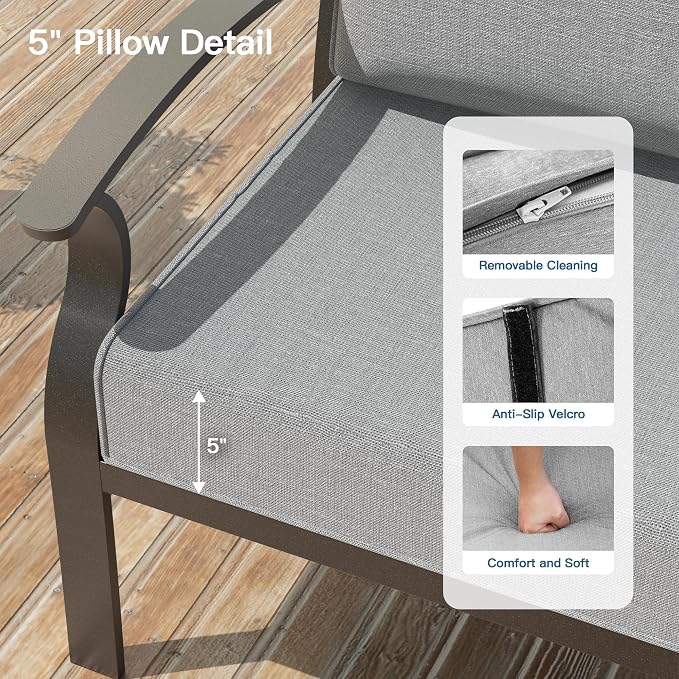 Metal Outdoor Patio Furniture Set - Image 4