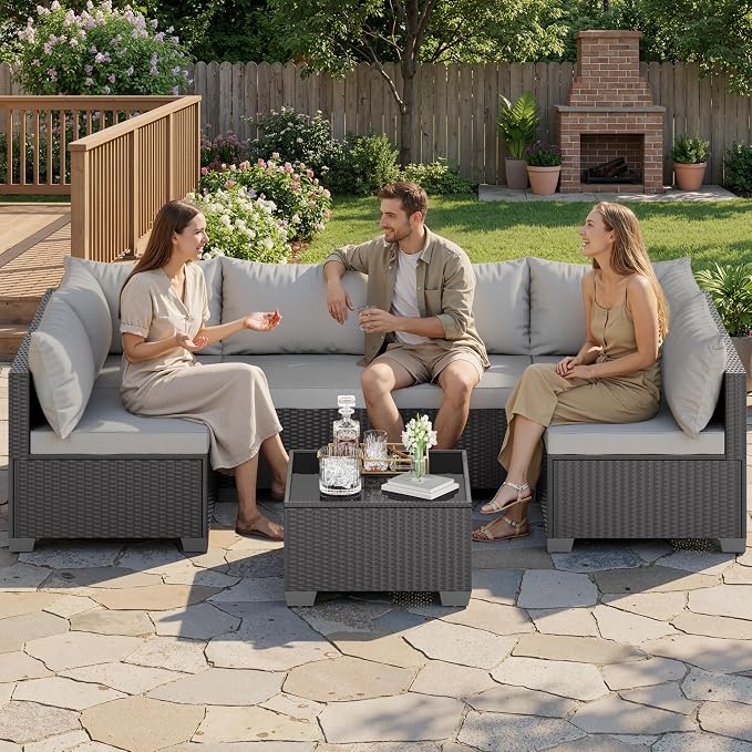Skyfish 7 Pieces Patio Furniture Sofa by Skyfish