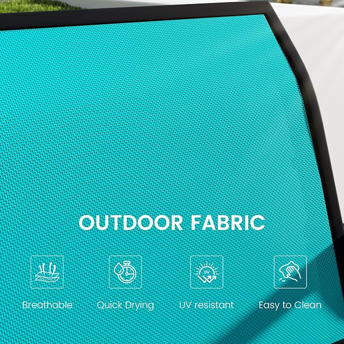 Patio Outdoor Glider Bench, High Backrest and Breathable Mesh Fabric, Yard - Image 5