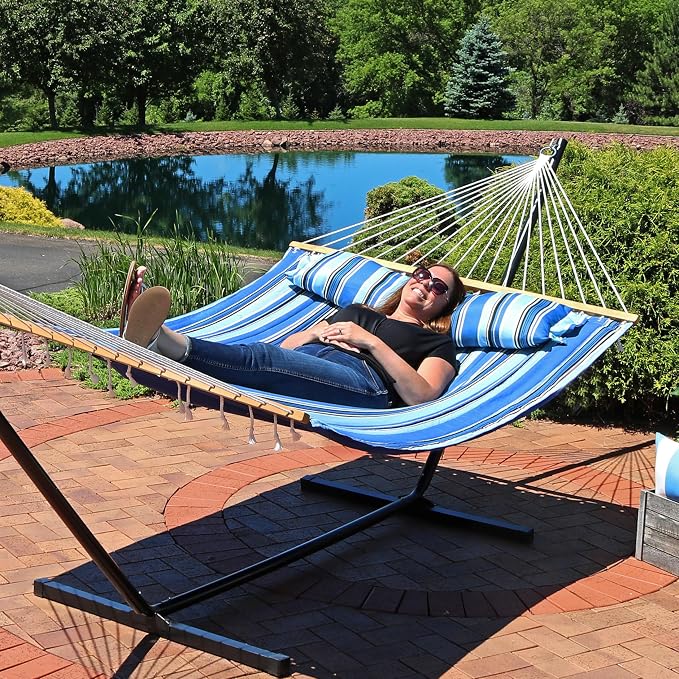 Sunnydaze Quilted Outdoor Hammock - Image 8