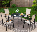 Sophia & William Patio Sets 5 Pieces, Lightweight Aluminum Dining Chairs by SophiaWilliam