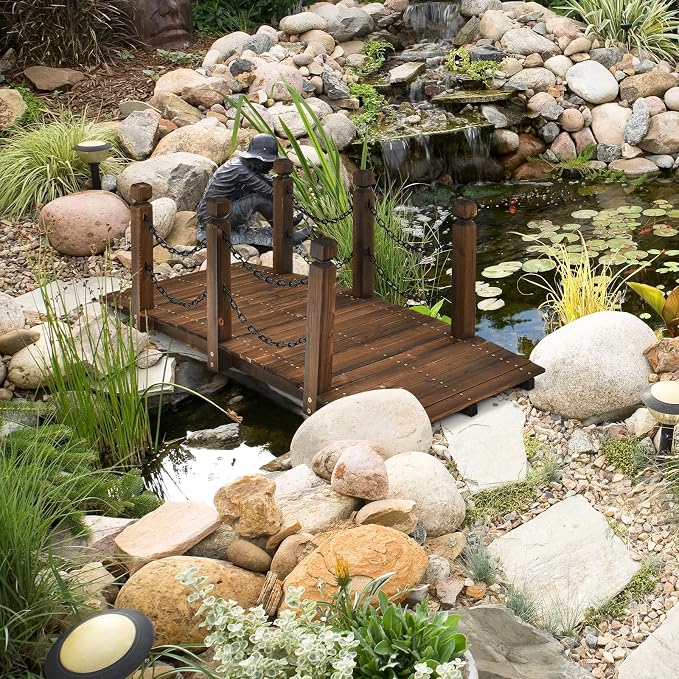 HAPPYGRILL 5FT Wooden Bridge - Image 2