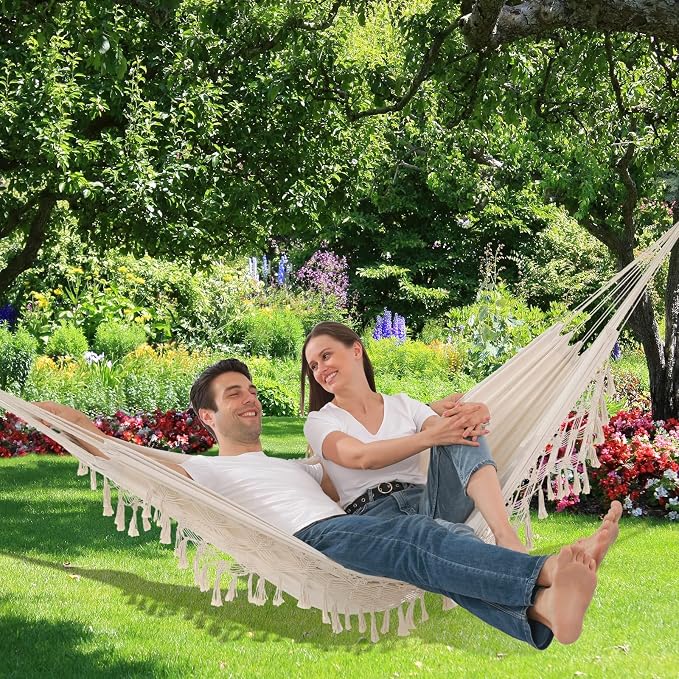 Hammock Hanging Swing Double Max 500lbs Macrame - Image 9