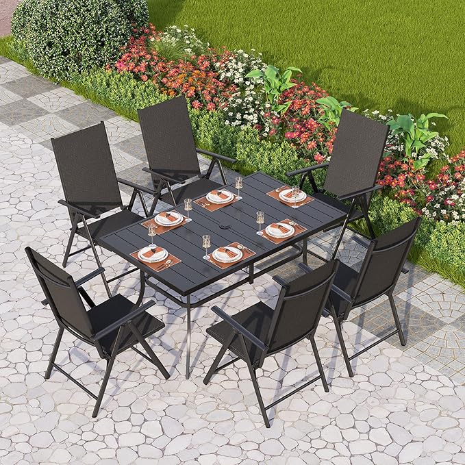 PHI VILLA 7 Piece Patio Dining Set by PHIVILLAThepioneerofcomfortablehouseholdsupplies