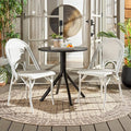 SAFAVIEH Outdoor Collection Torino White Parisian Bistro Chair Set of 2 by SAFAVIEH