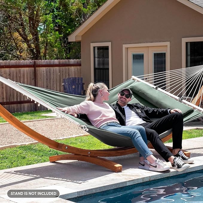 SUNCREAT Double Hammock for 2 Person, Extra Large Outdoor Portable Hammock - Image 2
