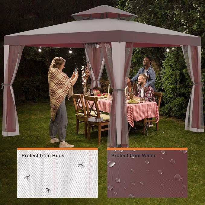 Patio Gazebo Tent Outdoor Canopy Shelter 10'x10' - Image 6