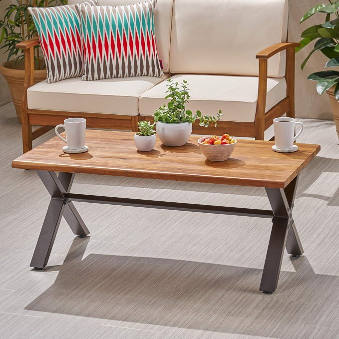 Christopher Knight Home Sanibel Outdoor Acacia Wood Coffee Table, Teak Finish / - Image 2