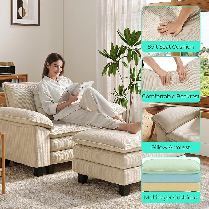 LINSY HOME Cloud Sofa Accent Chair - Image 3