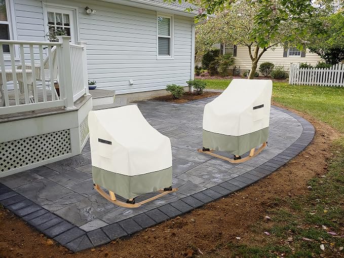 Outdoor Rocking Chair Cover 2 Pack, 100% Waterproof Heavy Duty Outdoor Chair - Image 5
