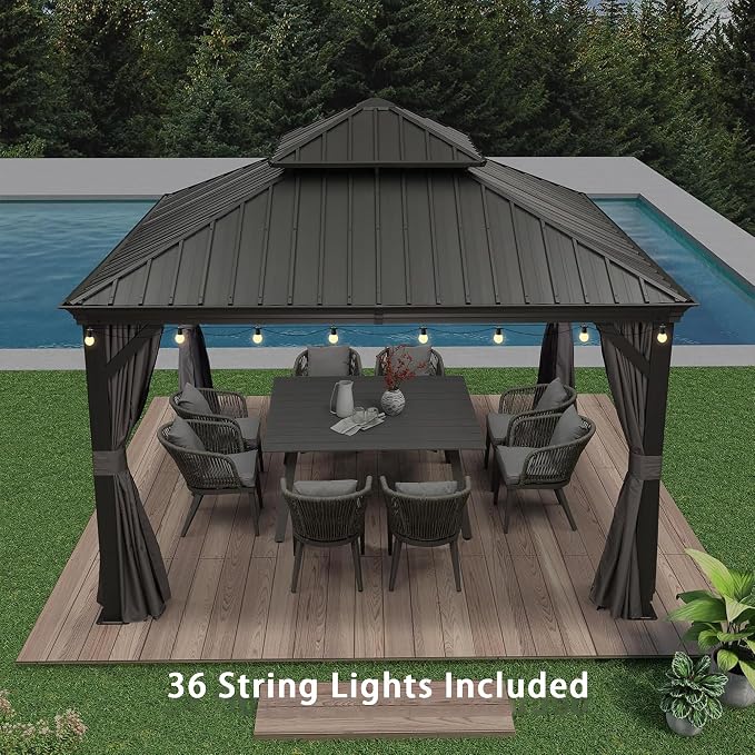 PURPLE LEAF 12' X 12' Outdoor Gazebo - Image 2