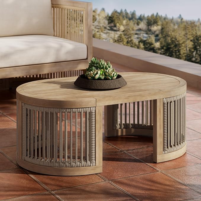 Christopher Knight Home Buekaz Outdoor Acacia Wood Coffee Table - Image 4