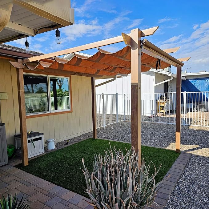 PURPLE LEAF 10' x 10' Outdoor Retractable Pergola - Image 2