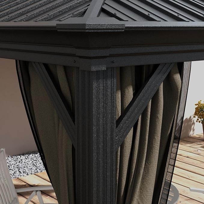 Outsunny 10' x 10' Hardtop Gazebo - Image 9