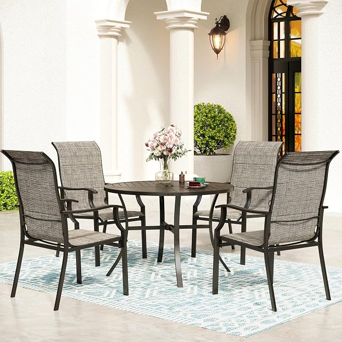 5 Piece Patio Dining Set for 4, Outdoor Table and Chairs Set - Image 8