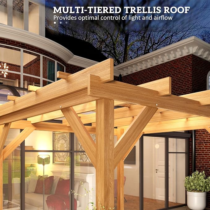 Outsunny 6.6' x 6.6' Outdoor Pergola - Image 4