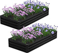 2PCS 8x4x1FT Galvanized Raised Garden Bed, Planter Raised Beds-Metal Garden Box by Home