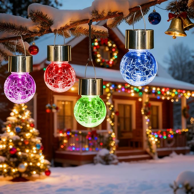 SOLPEX 12 Pack Solar Outdoor Lights Decorative, Hanging Christmas Decoration - Image 2