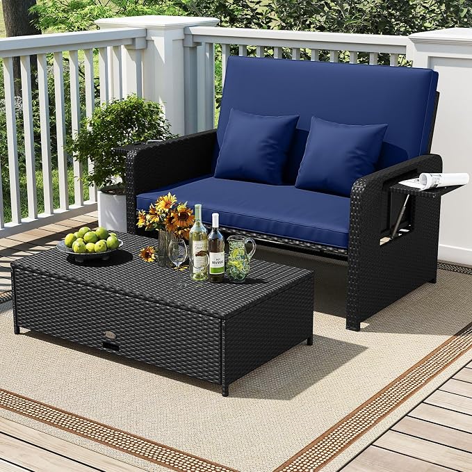 Tangkula Patio Rattan Daybed - Image 2