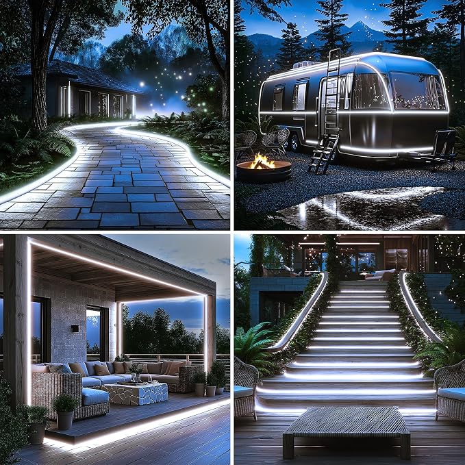 DBFAIRY 50Ft Solar LED Strip Lights Outdoor, Large Capacity Solar Powered - Image 7