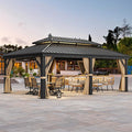 YITAHOME 12x20ft Gazebo Hardtop Canopy Heavy Duty Double Roof Outdoor by YITAHOME