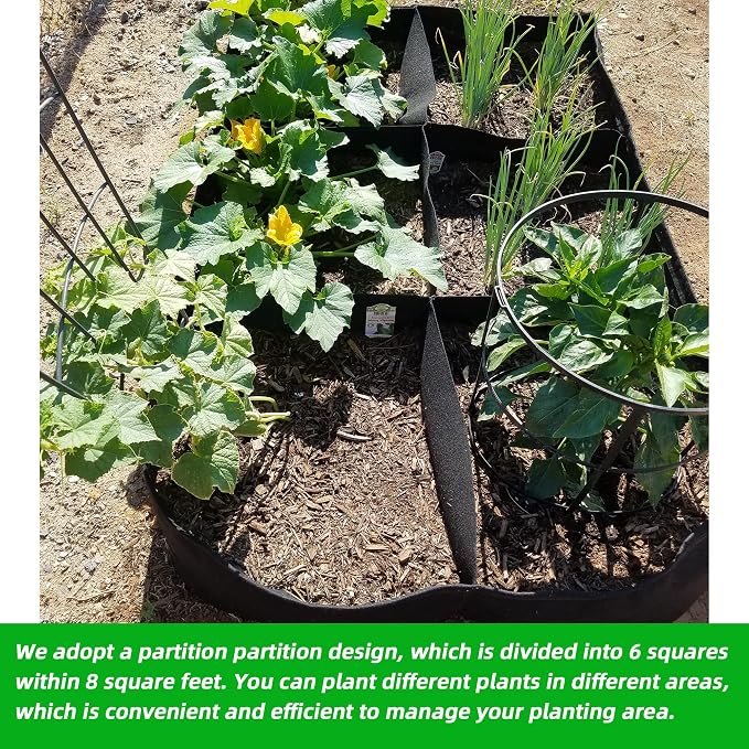 CJGQ Fabric Raised Garden Bed 4x2x1ft Garden Grow Bed Bags - Image 6