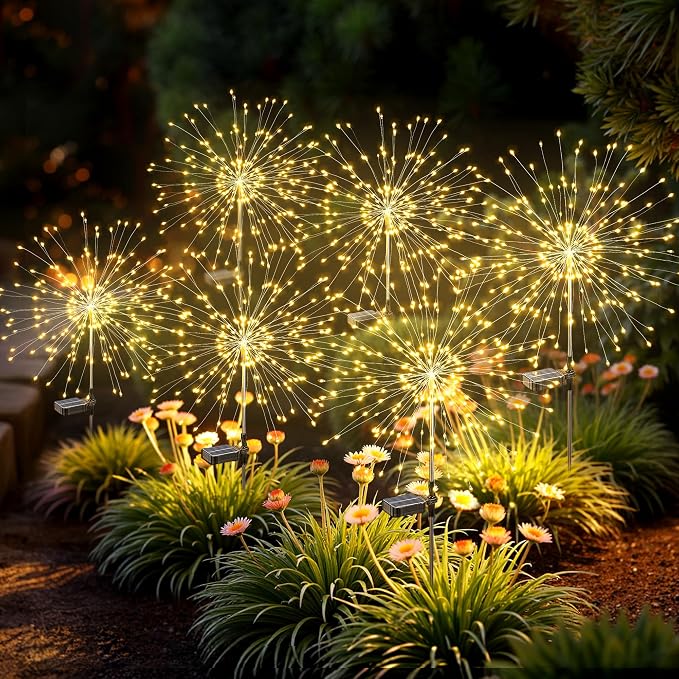 Solar Lights Outdoor, 120LED 6 Pack Fairy Garden Lights Decor by Suncket