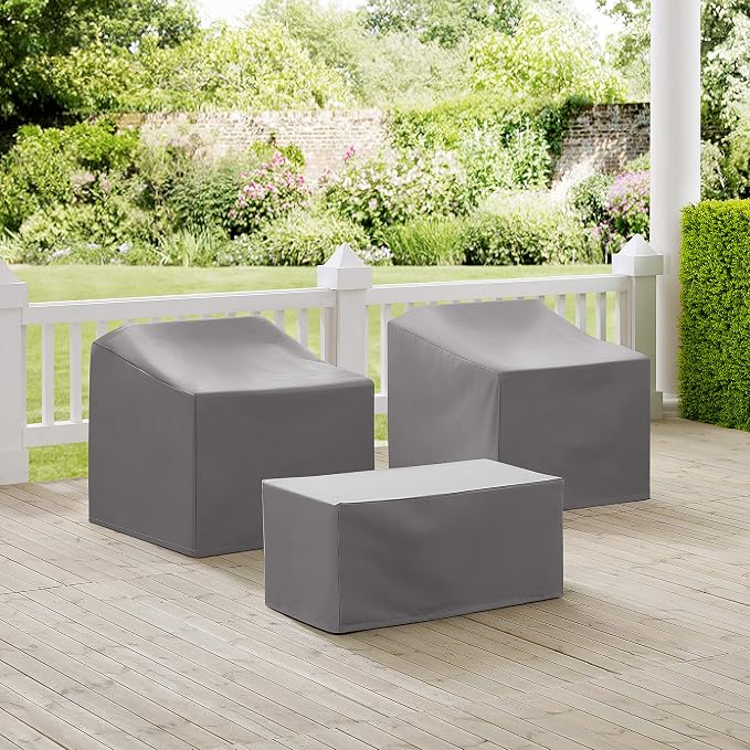 Crosley Furniture Patio Furniture Covers, Waterproof 3-Piece Cover Set - Image 3